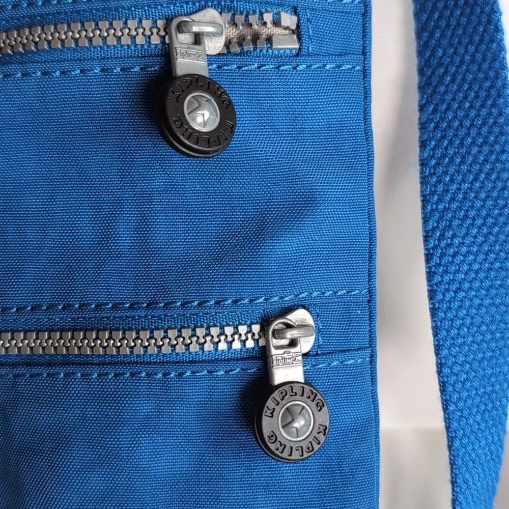 Kipling Keiko Medium, 💙Electric Blue Triple Zip Crossbody Handbag NWOT